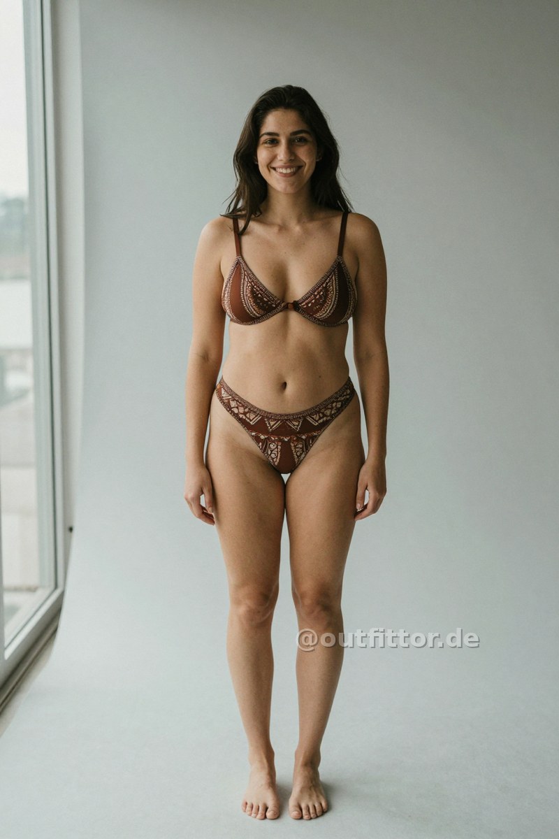 Brown bras with ethnic pattern — Outfit #123