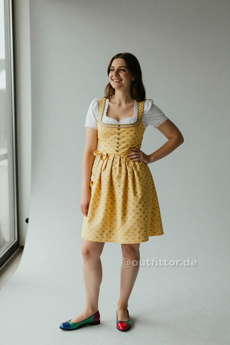 Colorful patent shoes and dirndl dress — Outfit #196